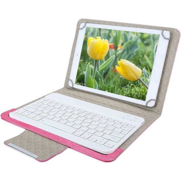 Desktop och kringutrustning 10-i tangentbordpu case W Stativ Bluetooth Tablet Stor skärm Mobiltelefon Surfplatta Tillbehör