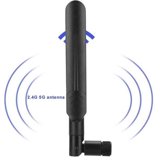 Wifi-antenn Trådlös antenn Abs 2.4G 5G 5.8G Dual Band Trådlös Wifi-antenn för Asus Router rundstrålande antenn (svart) (svart)