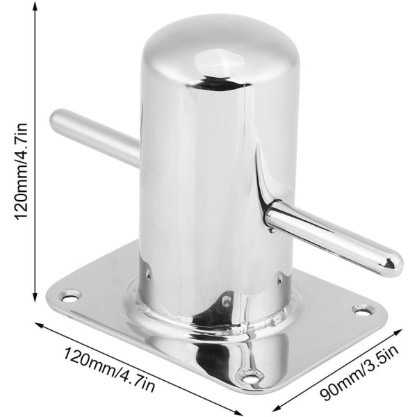 Son förtöjningsstolpe stolpe förtöjningsbit Silver 316 rostfritt stål rostfritt stål Boatson stolpe pollare förtöjningsbit för marin yacht 120Mm*90Mm