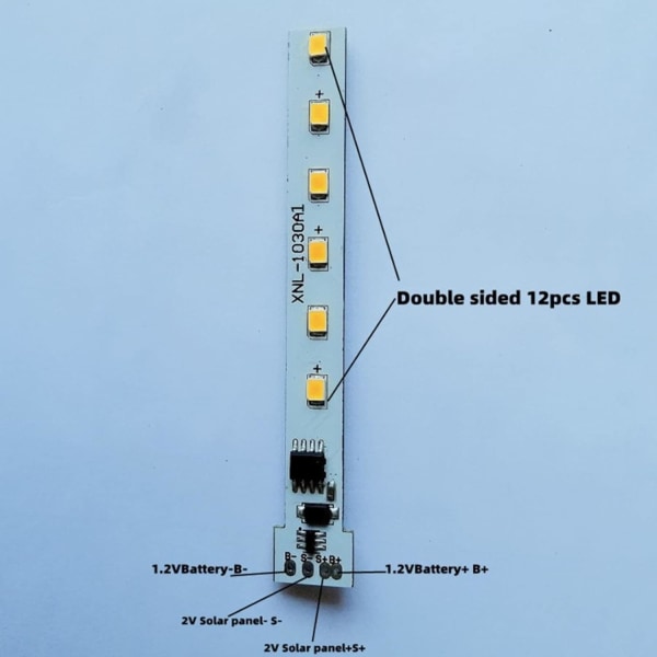 Ljuskretskort Lampkontroll Drive Board Pc Led 1.2V Solar Flame Light Circuit Board 12Led Solar Candle Lamp Control Drive Board Elektrisk