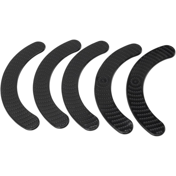 Trumdämpare, 5 delar prickmönster trummatillbehör Lång remsa för tonkontroll (svart)