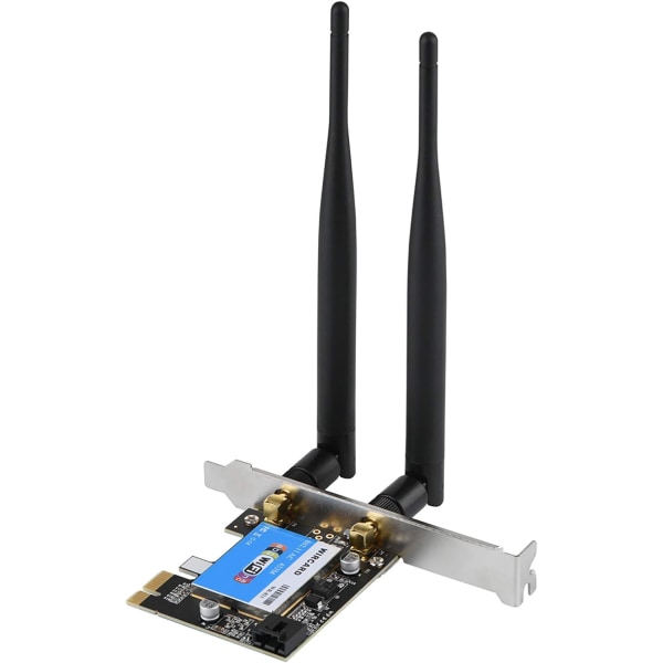 Pci Wifi-kort Pcie-nätverkskort 433 Mbps Dual Band-enheter för nätverk för Bluetooth 4.0 för Bluetooth nätverkskort för stationära datorer