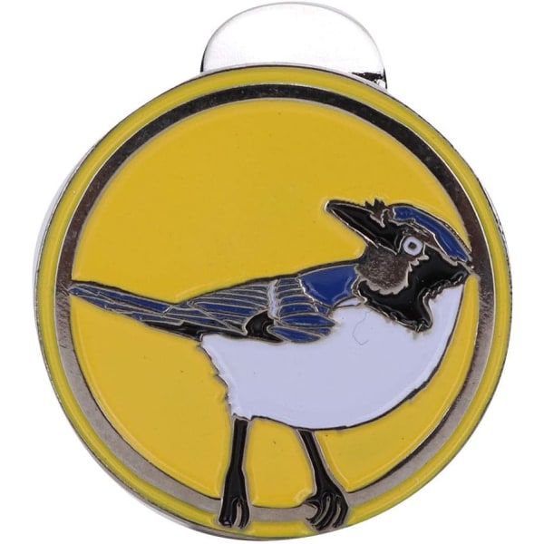 ER Hat Cliper med hattklämma Katt Metall Metall Magnetic Hat Cliper Tillbehör (liten svart katt) (Yellow Bird)