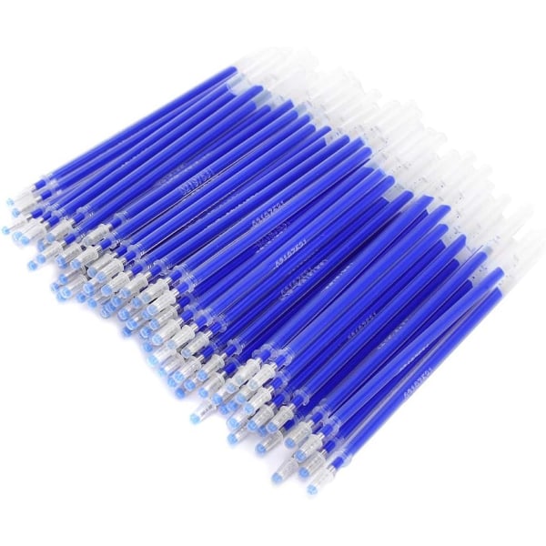 Värmeruderbara pennor för tygmärkpenna Järnpåfyllningsmarkörer Thermal påfyllningar 100 st Blå hög temperatur försvinnande verktyg Pennapåfyllning Värmeraserbar