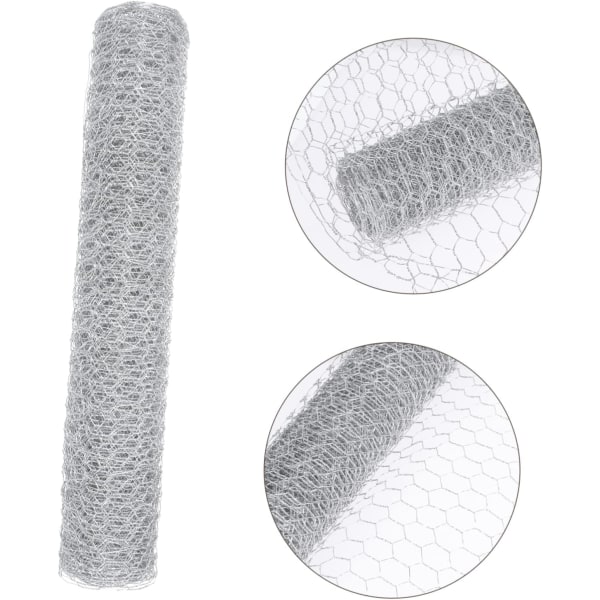 1 rulle DIY taggtråd metall staket tråd staket dekorativt staket galvaniserat kyckling staket Fjäderfäuppfödning Mesh kyckling tråd staket nät metall