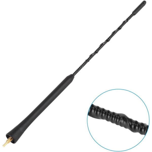 Takantenn för bil, antenn, svart 30 cm/11,8 tum bilantenn, AM/FM-radioantenn Takmast för säte/ALTEA