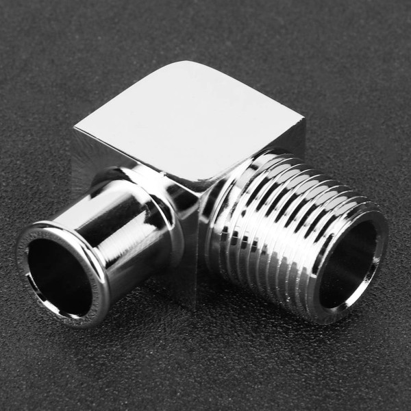 Värmarslangkoppling, aluminiumlegering Värmarslangkoppling 90 graders anslutning 1/2 tum NPT till 5/8 tum slangstång