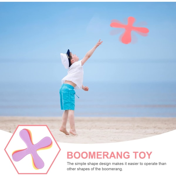 4st Boomerang Beach Barnleksaker Kaststjärnor Barnleksaker Utomhusleksaker Flygande för barn Disc utomhuslekset Skumkastspel Träleksaker