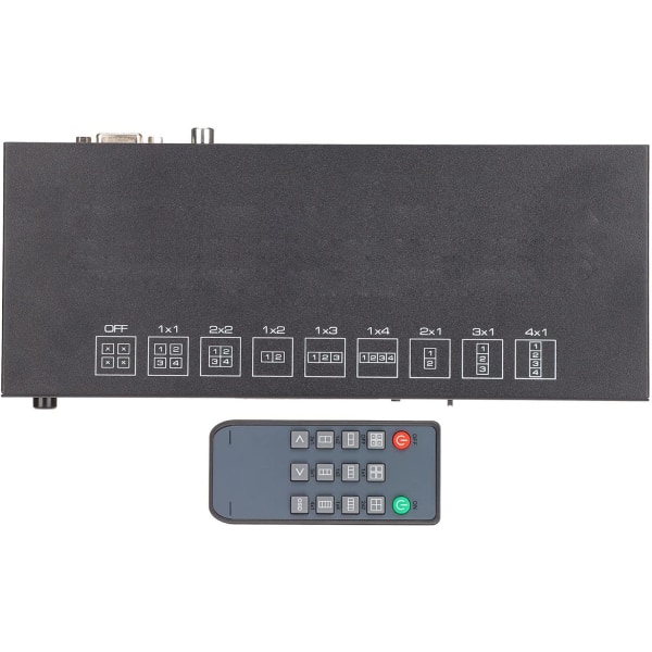 4-portars HD multimediagränssnitt videoskarvar aluminiumlegering 4K vid 30Hz 300Mhz 1X4 led väggkontroller för konferens 100‑240V
