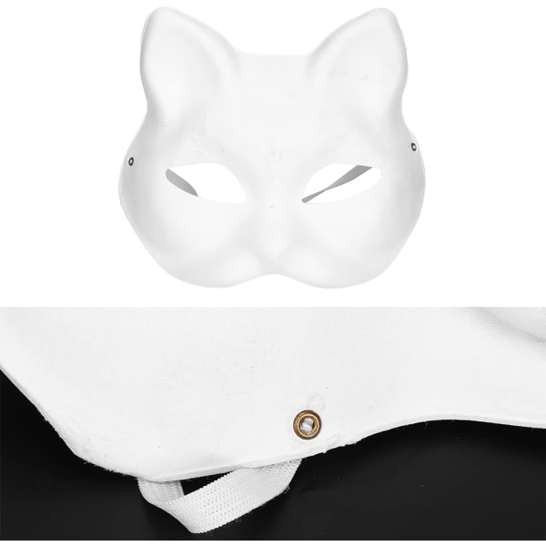 Kattmask Tomma kattmasker 5 st Mask Vuxen Tom DIY-ritning Maskloweentume-festtillbehör (kattansikte) (kattansikte)