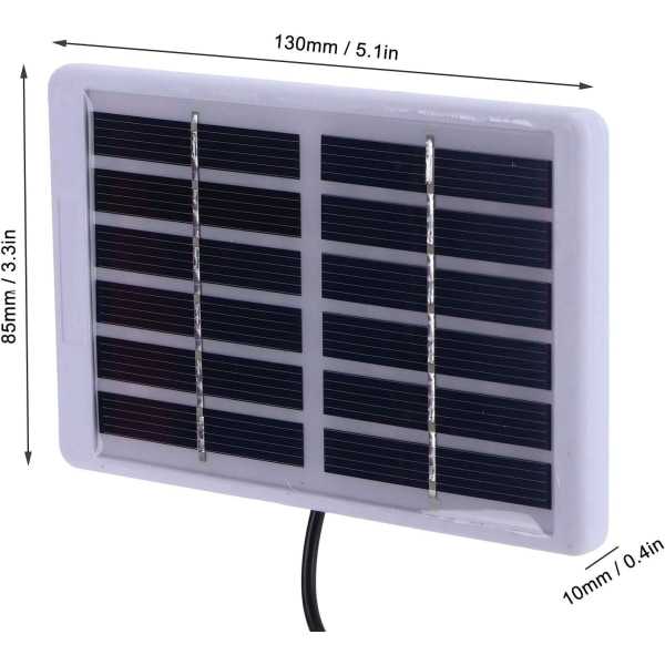 Solpanel Solpanel Polykristallin kisel 1,2W 6V Solpanel med mikro USB port Polykristallin kisel solcellsladdningskort