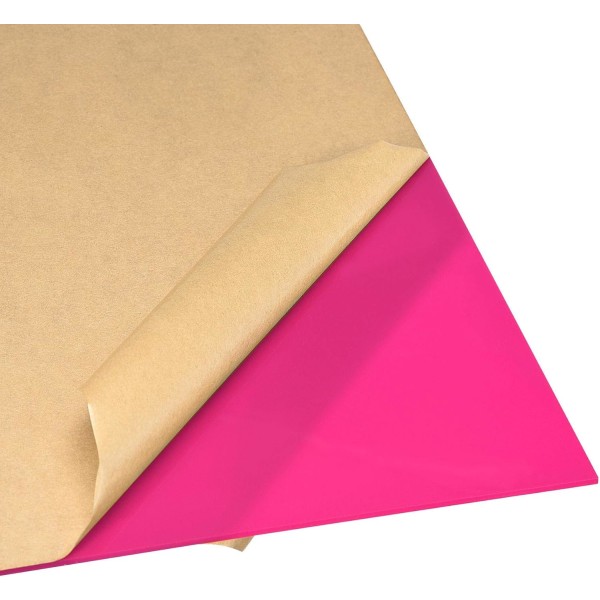 Gjuten akrylplatta, plast PMMA akrylbar för skyltutställningsprojekt, hantverk rosa 12 "x 12", 3 mm tjock
