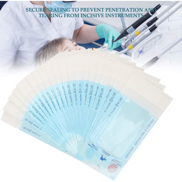 Steriliseringspåsar Steriliseringspåse Liten autoklavsterilisatorpåsar Sterilisering 50 X100 professionella självförslutande steriliseringssterilisatorpåsar