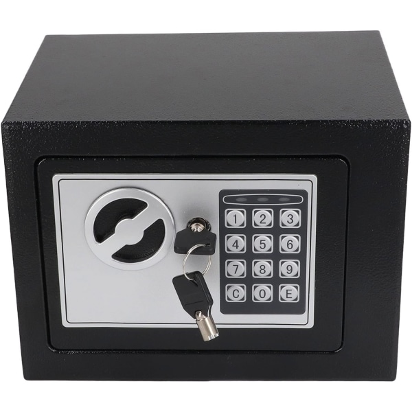 Kassaskåp och låslådor, liten kassaskåp elektronisk kassaskåp, säkerhetsskåp för pengar med knappsats och nyckel för förvaring av kontantsmycken