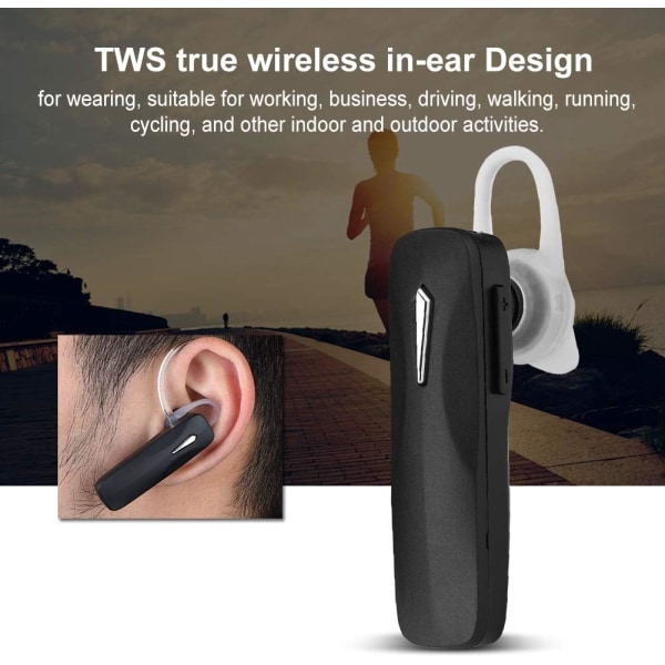 Hörlur Öronkrok Hörlurar Portable Business Tws Bluetooth True Wireless Ear Hook In Ear Headset Hörlurar Svart (svart)