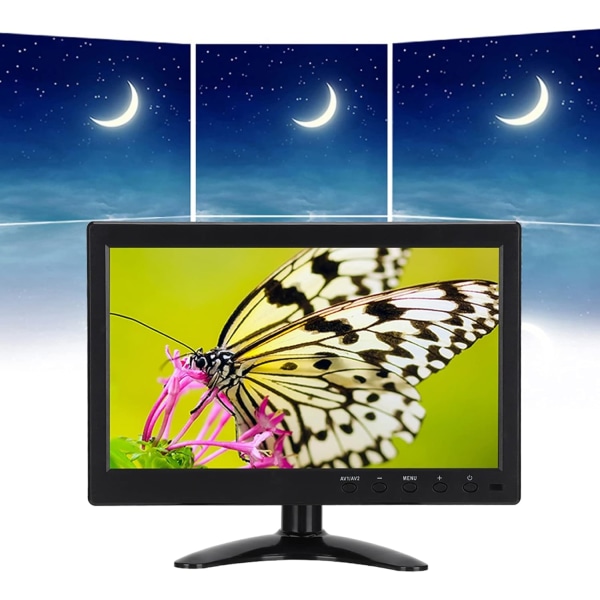 Bildskärm Monitor 10,1-tums HD 1080P Widescreen LCD-skärm med HDMI Vga Bnc Av-ingång (100-240V)