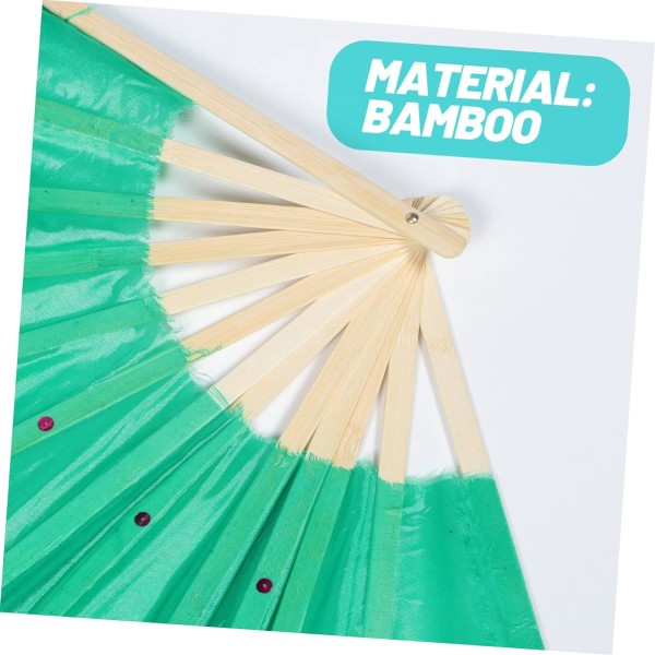 Dansande fläktar 6 st Fläkt Tricolor Bambu Folding Silk Fan Veil