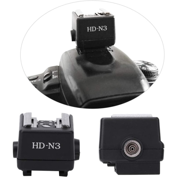 Pc Hd N3 Pc Flash Light Hot Shoe Monteringsadapter Tillbehör för videokamera Hot Shoe Mount Adapter Svart