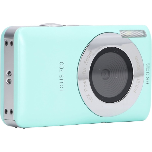 68 MP digitalkamera, 8K HD med 2,7-tums skärm 16X Zoom Timer Shoot Skönhetsfilter för videoinspelning Kompakt digitalkamera (grön)