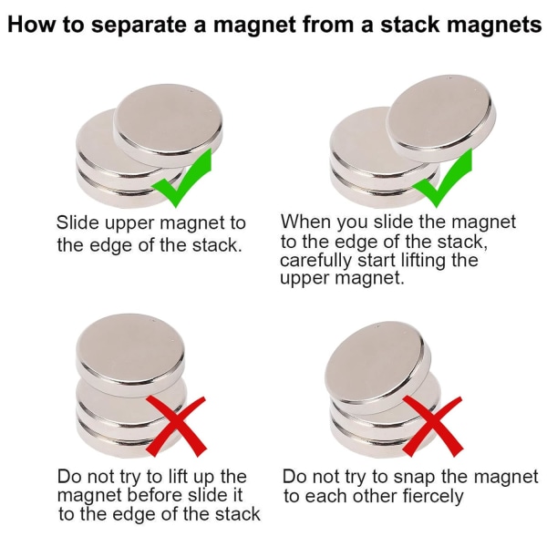 Industrimagneter, multifunktionella superstarka magneter 100 st för dagligt liv (8 * 2 mm)