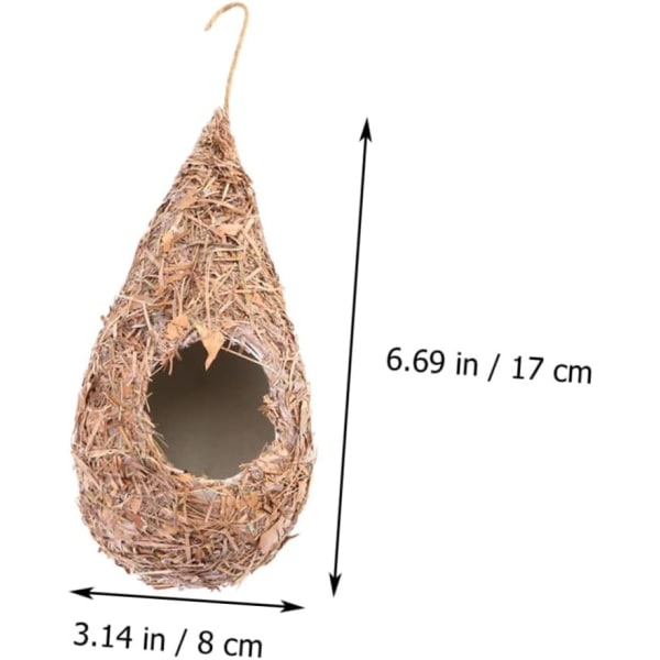 6 st Hängande Gräs Fågelbo Gräs Fågelhus Utanför Hängande Fågelhus Utomhus Fågelhus Hummingbird Fågelhus Utanför Hus Inredning Fågel