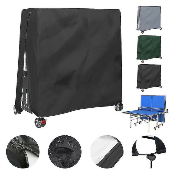Utomhus Pingisbordsöverdrag Vattentätt och Dammtätt Pingisbordsöverdrag 165x70x185cm Grön-