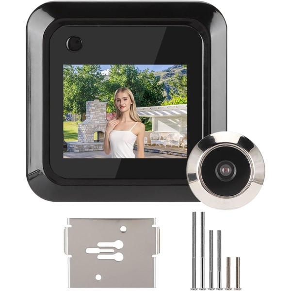Digital Door Viewer, 2,4-tums Smart Door Viewer TFT LCD-skärm 0,3 MP 95° vidvinkelkamera Fotoinspelning, Framdörr titthålskamera