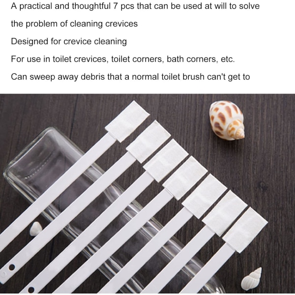 Toalettborstar, 5-pack toalettskålsborstar Multifunktionseffektiv spaltborste för toaletthörnbadkarhörntangentbord