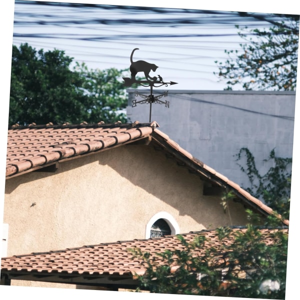 Trädgårdsväderflöjel Järn Väderflöjel Väder Vindspinnare Farm Weathervane Trädgårdsflöjel Retro Vindflöjel Bondgård Trädgårdsstake Metall