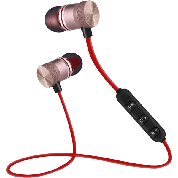 Trådlösa Hörlurar Hörlurar Trådlös Bluetooth Magnet Trådlös Bluetooth Sporthörlur Hörlurar För Android Svart (Guld)