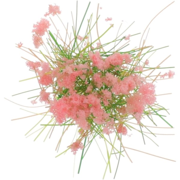 2 ark självhäftande färgglada blomsterklasar Gräsprydnad Mini Husvägdekor Sandbord Blomma Miniatyrprydnad Statisk Blomstermodell