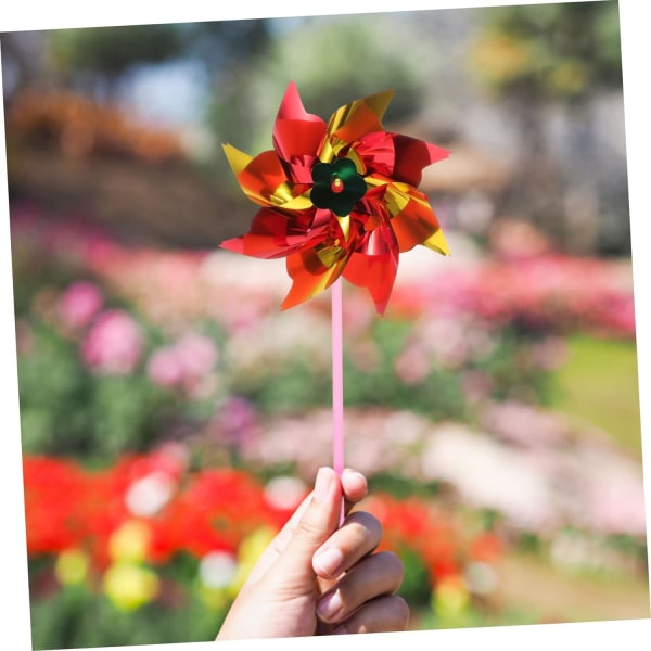 300 st Färgglad liten väderkvarn trädgårdsfest pinwheel plast pinwheel regnbåge pinwheel leksaker pinwheels for kidcraft lekset Pinwheels Toy