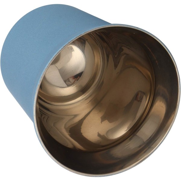 Kaffekopp med dubbel vägg, kaffekopp i rostfritt stål isolerad kapselkopp Bärbar temugg för hemkafé (Jazzblå)