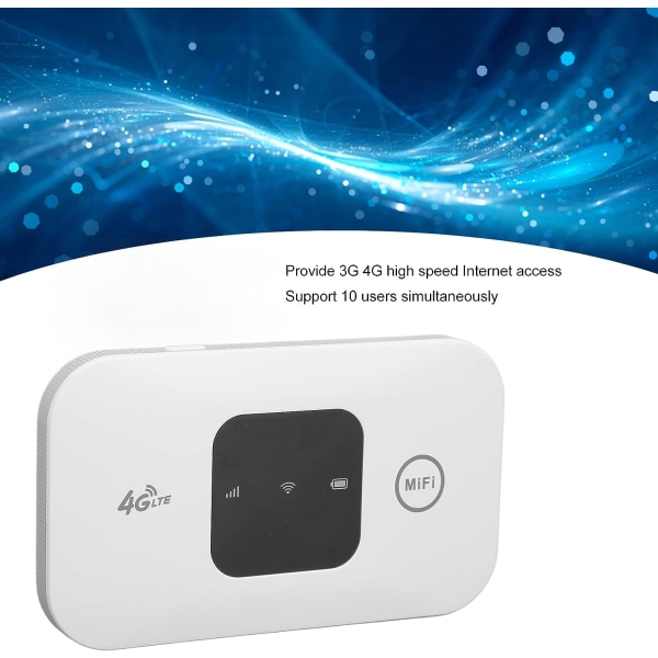 Bärbar Wifi Hotspot 4G-router med SIM-kortplats Abs Vit Bärbar Wifi High Speed ​​Vit Bärbar Liten 4G Mobil Wifi Hotspot-router för telefon