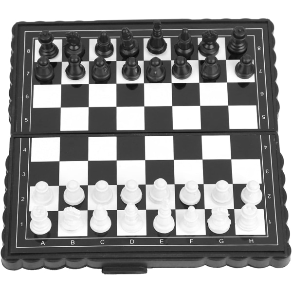 Schackbräde, bärbart plastvikbart schackbräde Magnetisk set för fest och familjeaktiviteter