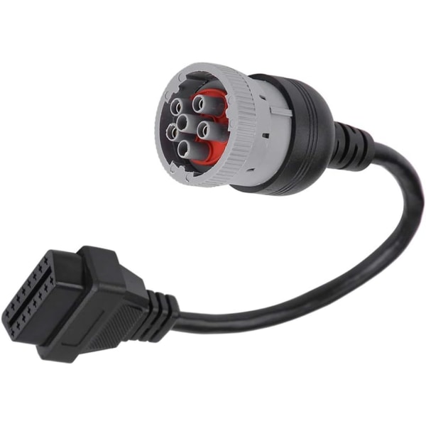 Obdii till 9-stifts adapter Truck Diagnose-kabel Svart Pvc Truck Diagnose-gränssnitt hona 16-stifts 6-stifts adapterkabel för fordonsdiagnosverktyg