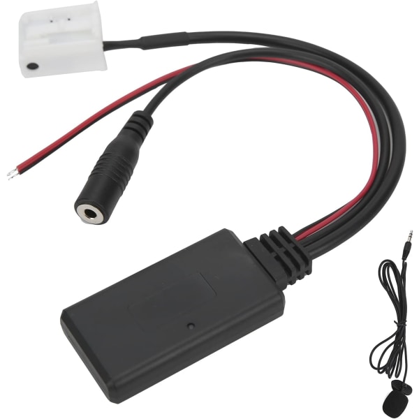 Bluetooth Aux-In-kabel, 12-stifts Bluetooth AUX-IN-adapter ABS med mikrofon Smartphone Handsfree samtalsersättning för RCD210 RCD300 RCD310