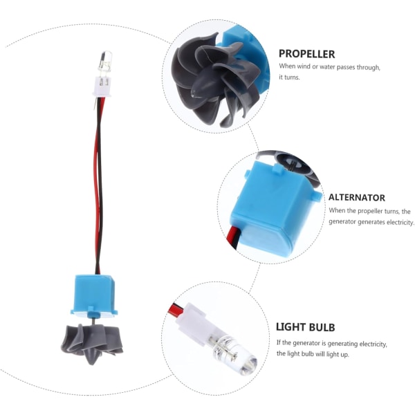 1 Set Micro Generator Generatorer DC Motor Generator för Camping Handvev Generator Utomhustelefonladdare Nödradioer Nödläge