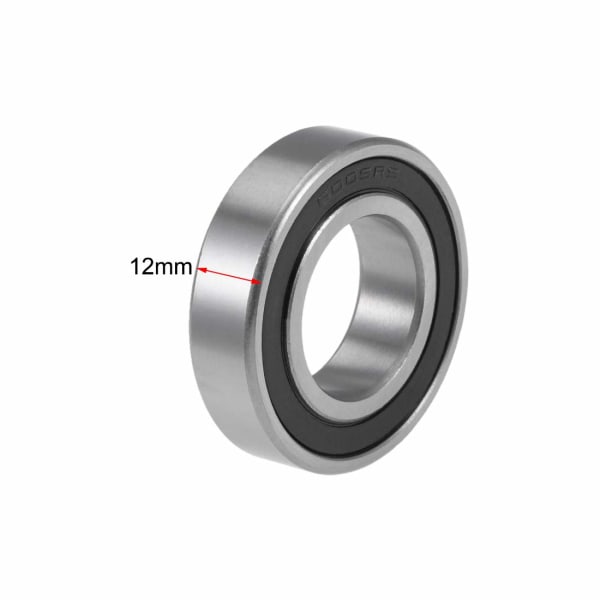 2 stycken spårkullager 6005-2RS Z2 25mm x 47mm x 12mm dubbeldämpat kromstål