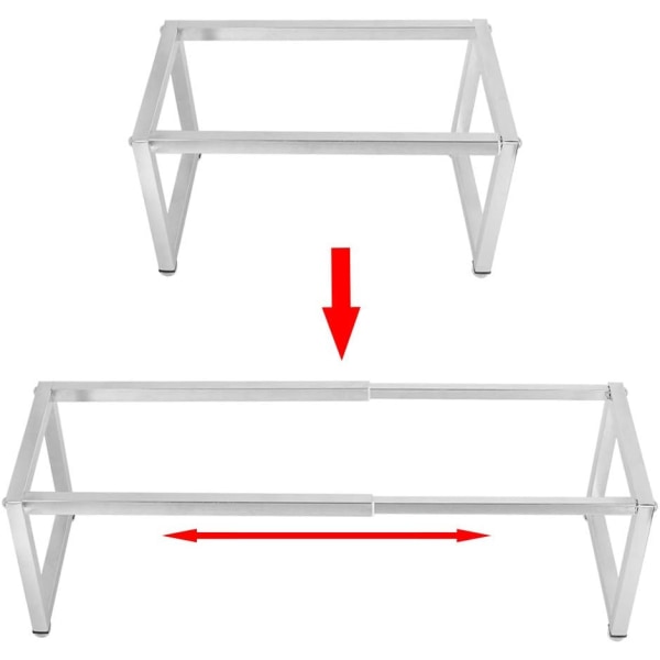 Infällbart ställ Infällbart ställ 304 rostfritt stål Multifunktionellt infällbart 3560 cm stödställ för ett lager för syltburk