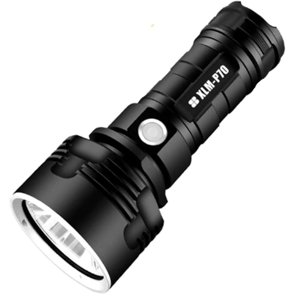 1pc P70starkt ljus uppladdningsbar ficklampa ultra-ljus långdistans LED utomhus hushåll ultra-ljus strålkastare högpresterande ficklampa