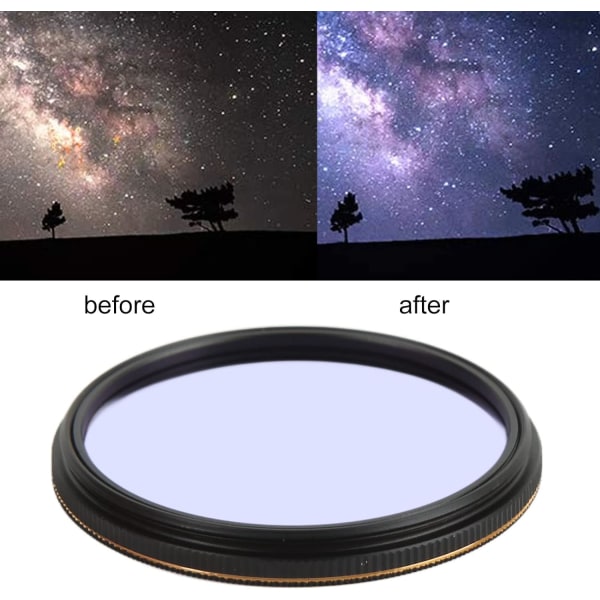 Filter och tillbehör Lightdow Clear Night Filter Ljusföroreningsreducering Kameralinsfilter för Night Sky Star 77Mm (67mm)