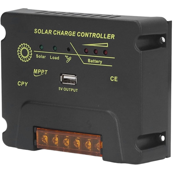 MPPT Solar Charge Controller, 20A Solar Panel Charge Controller med USB port, 12V/24V Solar Charge Controller (CPY-2420)