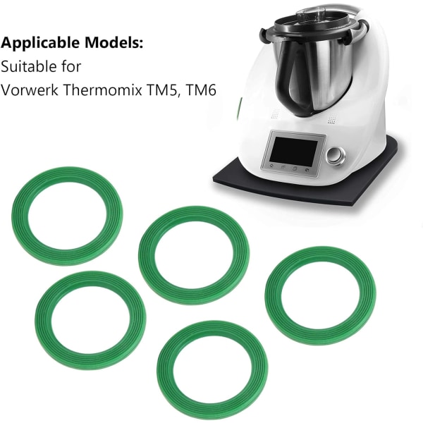 Blender , blender , 5 st. Blender O-ring Ersättningsdelar för Vorwerk Thermomix TM5 TM6