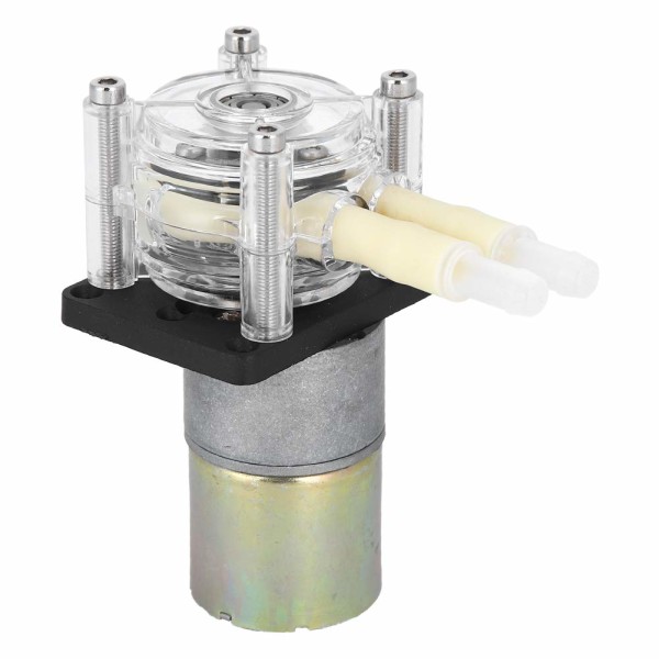 Dosering självsugande diskmaskiner Flöde viskös peristaltisk pump Självsugande hjulram av rostfritt stål Pc Transparent Head DC Motor (24V) (24V)