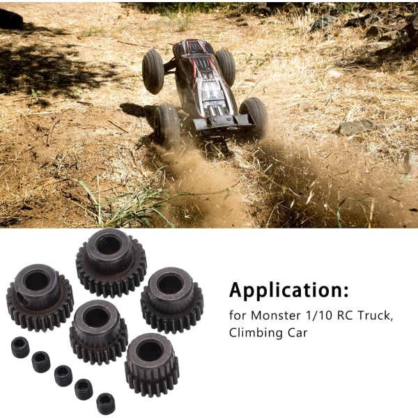 5Mm 48P kugghjul, 5st 48Dp motordrev 5Mm axelhål 20T 22T 24T 26T 28T kugghjul för Monster 1/10 Rc Truck