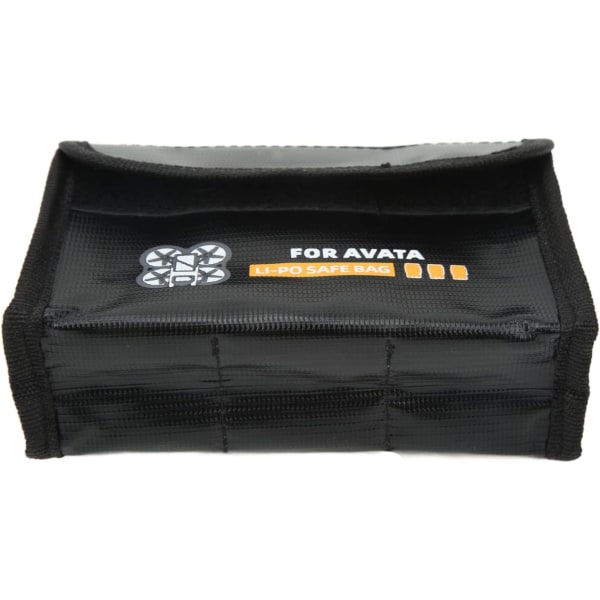 Batterisäker väska, värmebeständig pålitlig batteri brandsäker explosionssäker väska för resor (3 batterier)