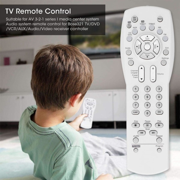 Bose Av Media System 321 Remote Bose Remote Control Replacement Abs White Tv Dvd Vcr Aux For o Video Media Center System Controller för Av 3-2-1