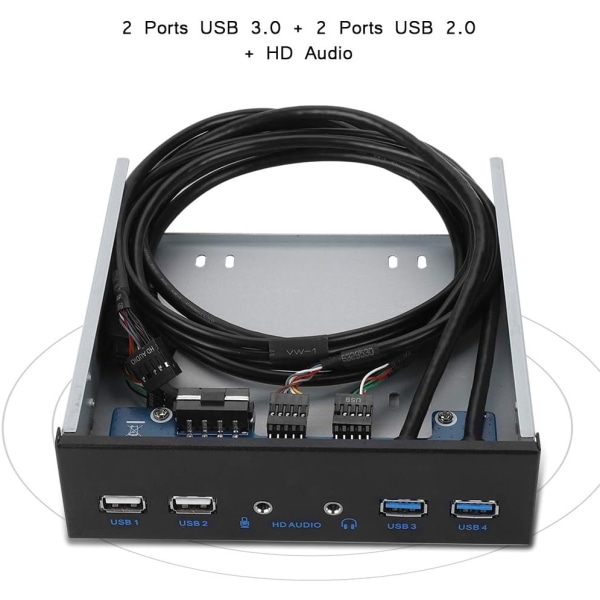 Interna kortläsare för PC 5.25 5.25 Front Bay USB 3 Audio Aluminium Alloy USB 3.0 USB 2.0 19Pin Hd Audio Extension Frontpanel