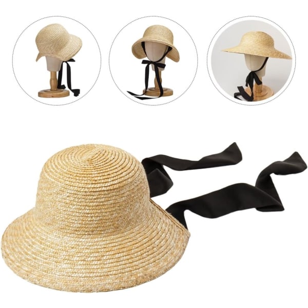 Vintage hatt flickor halmhatt Retro inredning Sommar strandhatt Strandhattar för barn Flickor Halmsolhatt Trendiga hattar Sommar utomhusdekor Barnstrand